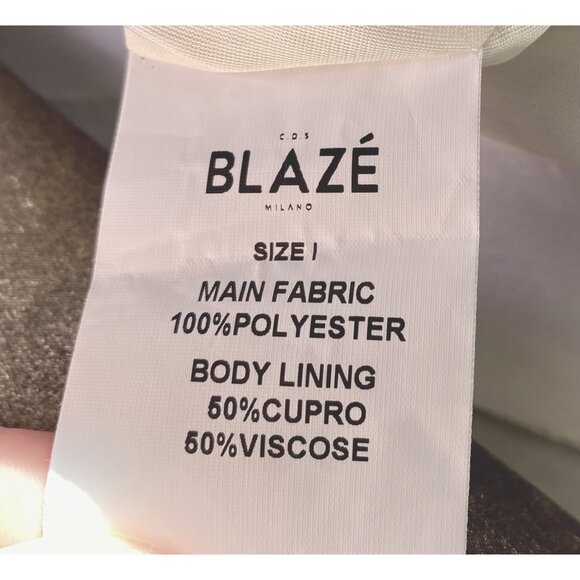 Blazé Milano Everyday Double-Breasted Blazer Size 1 US 6 Metallic Gold Lamé - Picture 11 of 13